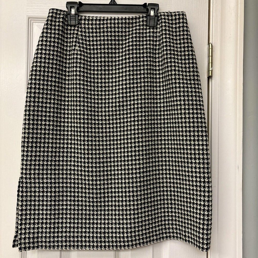 Womens Pursuits Ltd.  Black & White Size 10 Skirt. Tweed. Work Office Lined